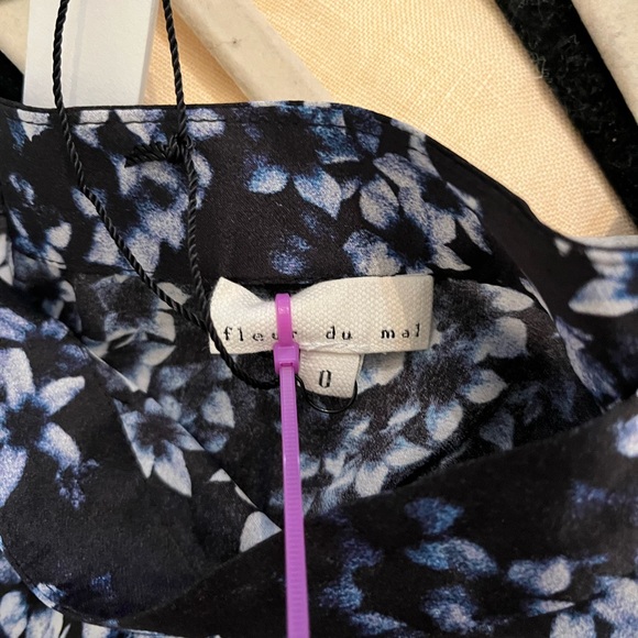 NWT 100% Silk Midi Fleur du Mal Skirt - Picture 4 of 9